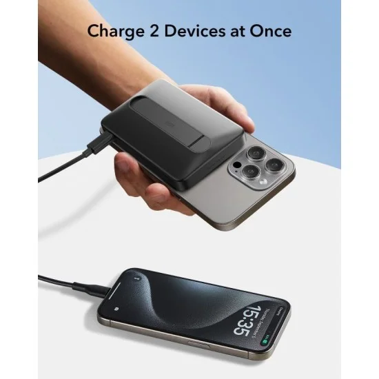 ESR Power Bank 10000mAh Qi2 MagSlim Kickstand - Black